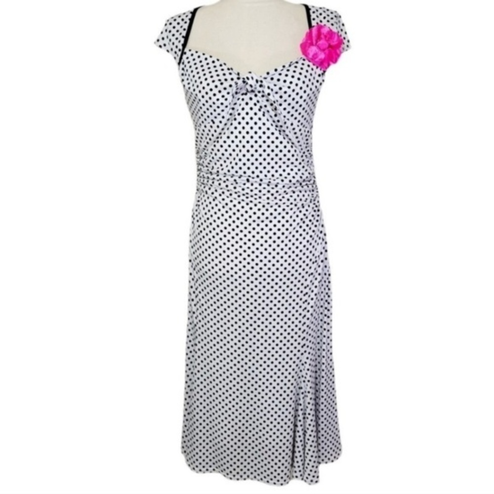 Joseph Ribkoff Polka Dot Midi Dress